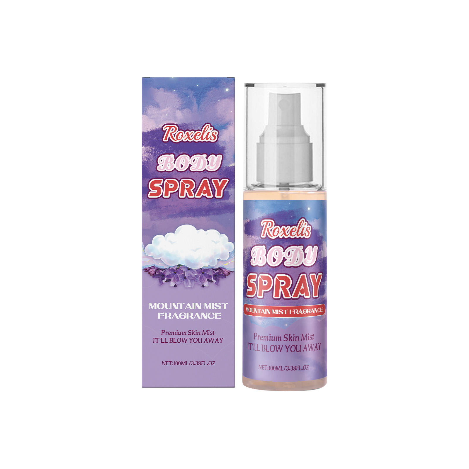 $16.30 USD - Roxelis Mountain Mist Room Spray, fresh and elegant long-lasting fragrance, for body.