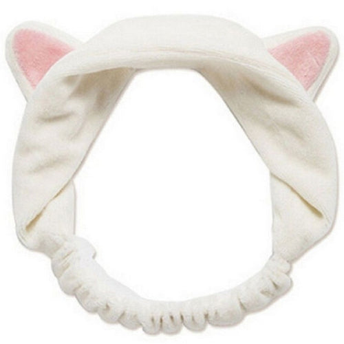Bandeau oreilles de chat mignon, turban, accessoire de spa, élastique pour cheveux, pinces, accessoires de maquillage