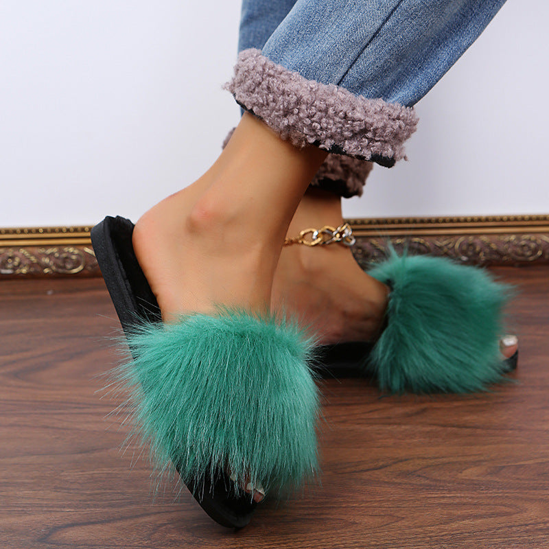 23,28 USD - pantoufles en peluche peuvent être portées à l'extérieur de la maison. Pantoufles grandes tailles pour femmes.