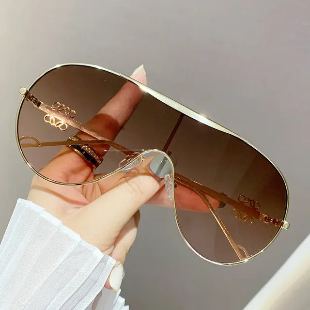 USD 16.28 - One Piece Metal Sunglasses, Large Frame One Piece Sports Glasses, Windproof Cycling Sunglasses, Top Sunglasses for Men and Women