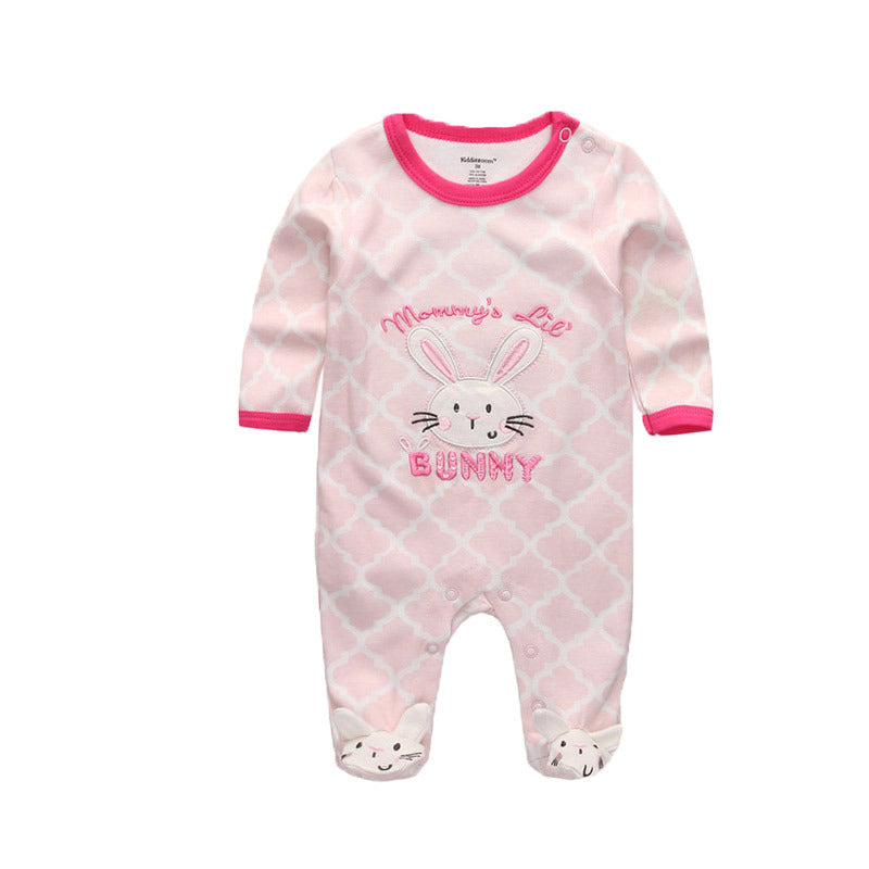 15.13 USD Combinaison bébé en pur coton à double boutonnage pour nouveau-né, vêtements pour enfants à porte fermée
