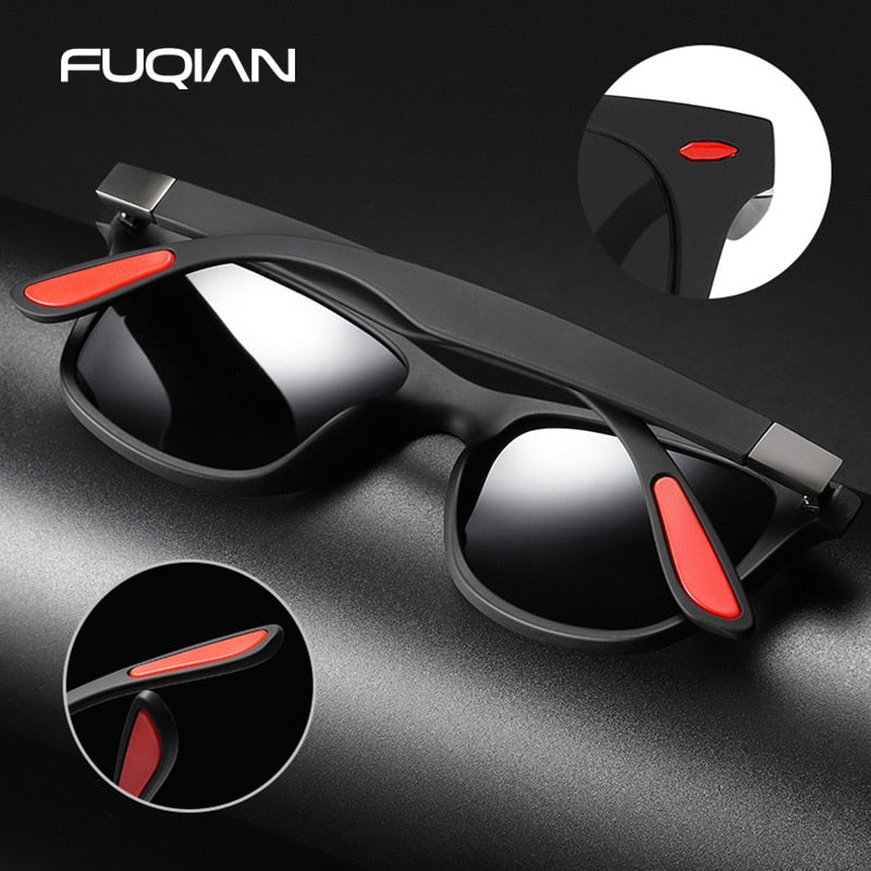 15.13 USD Lunettes de soleil polarisées pour hommes style carré classique, en plastique, pour la conduite. Lunettes de soleil tendance pour hommes, teintes noires, protection UV400.