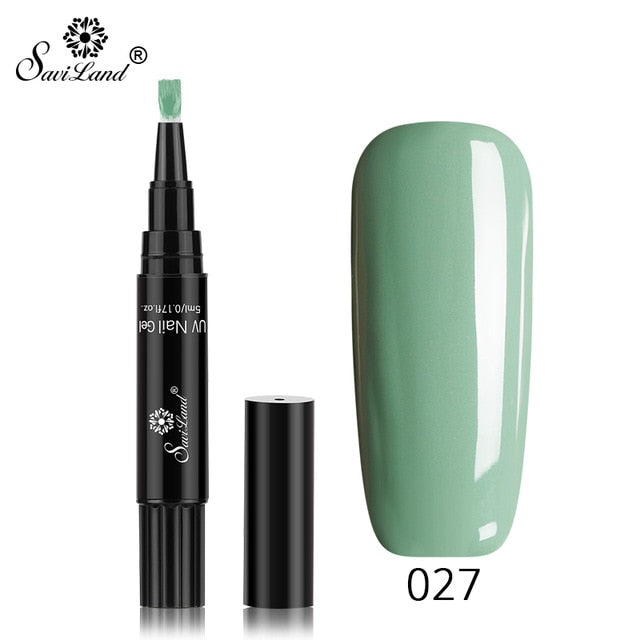 15.12 USD - Saviland 3-in-1 New Gel Nail Polish Pen: Glitter, Easy Application, 60 Colors, UV Hybrid Gel Polish, Easy to Use.