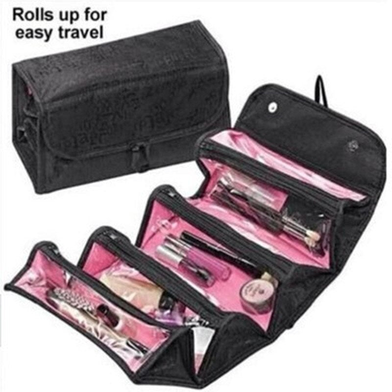 17,47 USD - Trousse de toilette, trousse de maquillage Roll-N-Go, organisateur grande capacité et multifonctionnelle