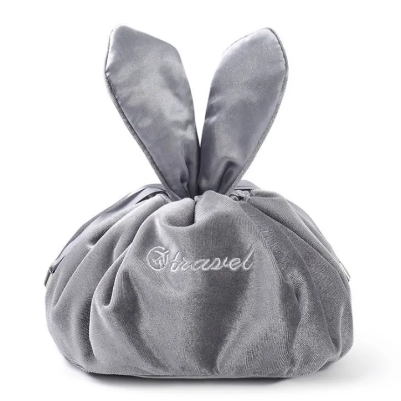 Bolsos de maquillaje para mujer, bolsas de terciopelo con cordón personalizables para esmalte de uñas, bolsas de cosméticos de terciopelo con cordón para mujer