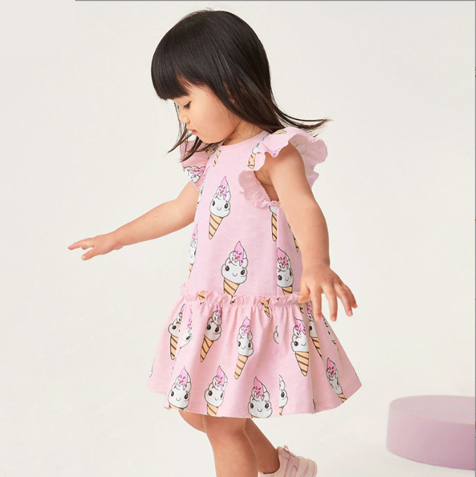 17.46 USD Robes à manches courtes, jupes d'été, robes pour filles, jupes d'été pour enfants