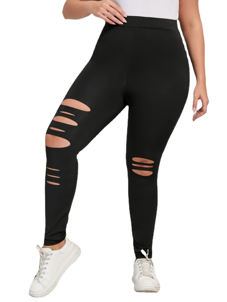 Fat Girl's Large Hole Bottomed Pants