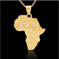Colgante de collar con mapa de África