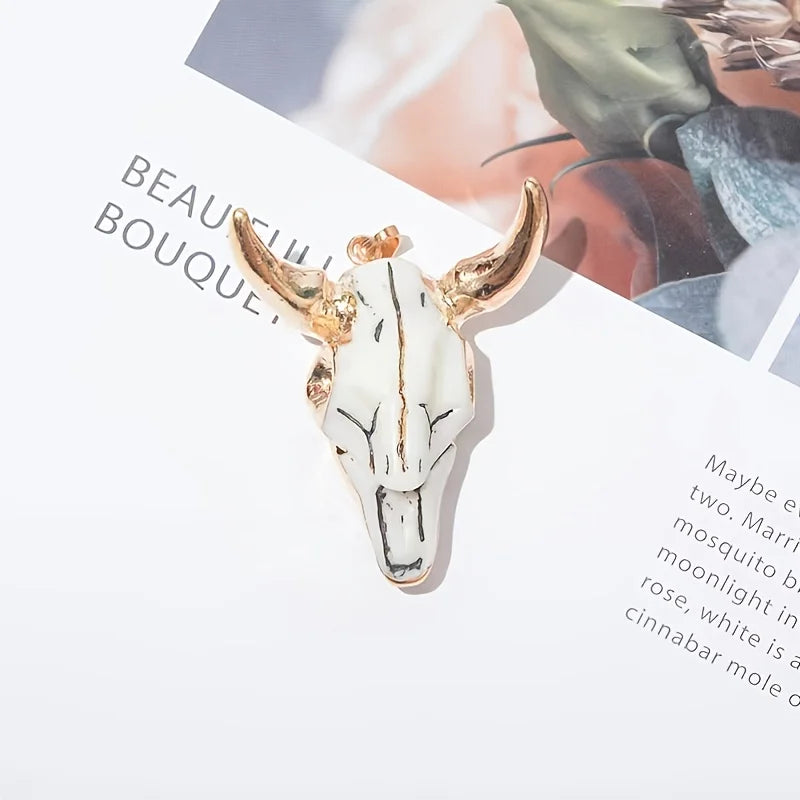 Collier pour homme avec pendentif tête de taureau