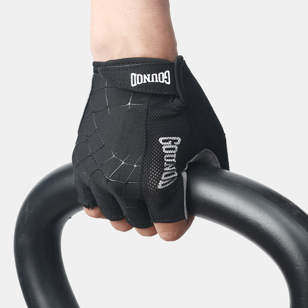 17,44 USD - Gants en forme de toile d'araignée avec paume renforcée antidérapante et résistante à l'usure, et tissu éponge pour essuyer la transpiration.