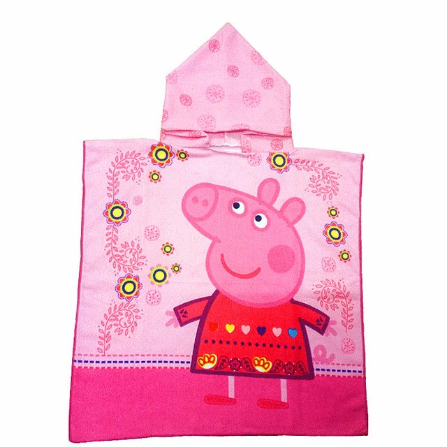 17.46 USD Cape de plage à capuche pour enfants, motif animaux, en microfibre, 60 x 120 cm, idéale pour la natation et le bain. Convient aux bébés et aux filles.