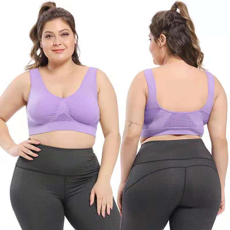 Sport Bra Mesh Hollow Vent Sports Bra Yoga Sports No Steel Ring Underwear For Female
