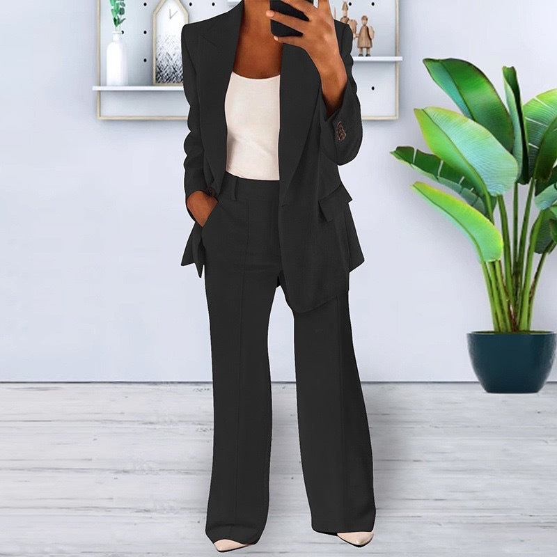 Women's blazer, slim fit, notched lapel, plain color