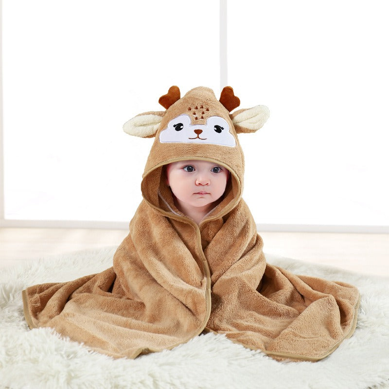 13,97 USD serviette de bain à capuche pour bébé, motif éléphant et animal de dessin animé, en gros.