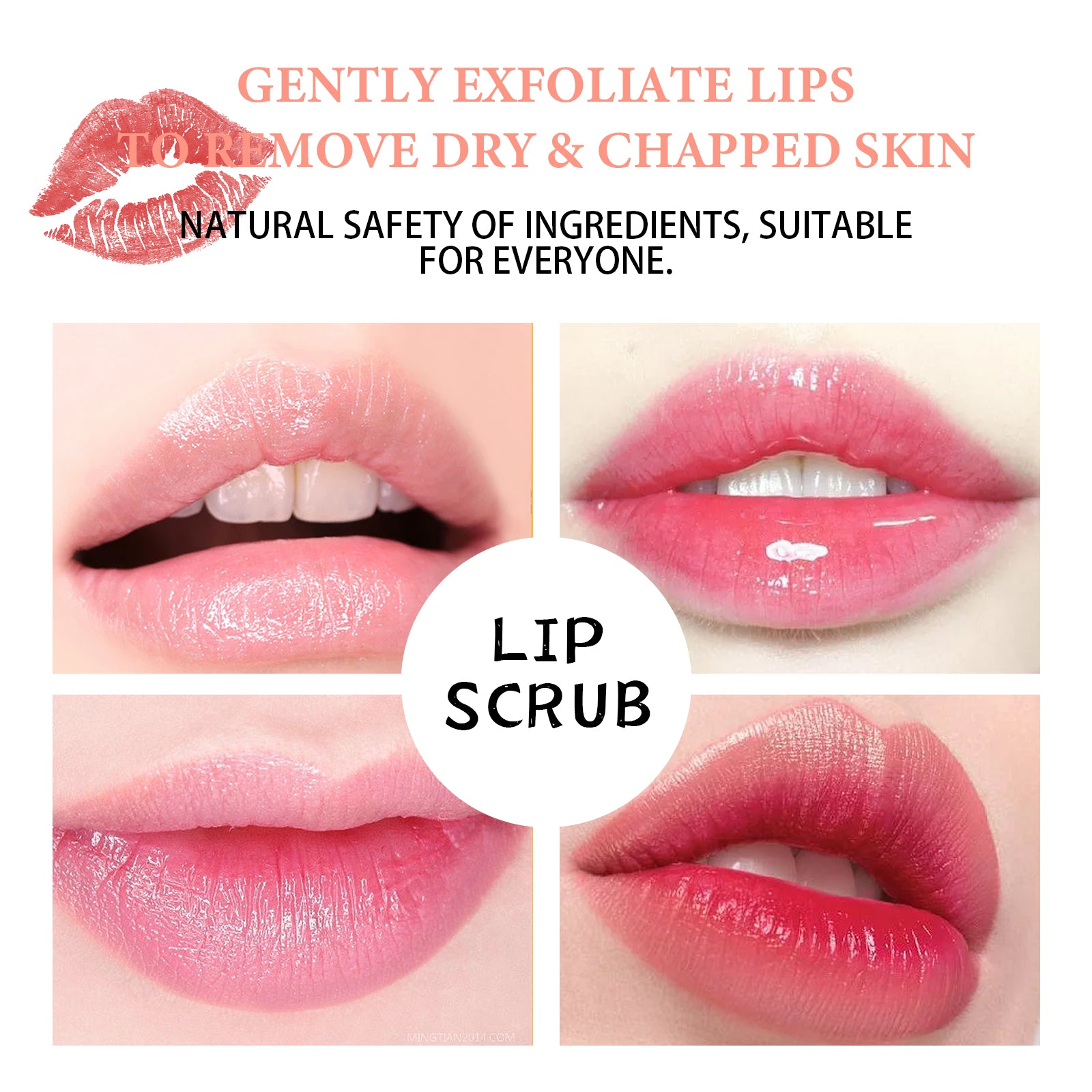 $22.01 - EELHOE Strawberry Lip Scrub: hydrates lips, prevents chapping, removes dead skin, and reduces fine lines at the corners of the mouth.