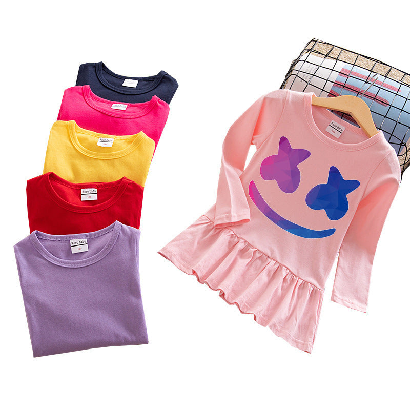 Pure cotton girl DJ cotton candy cartoon dress