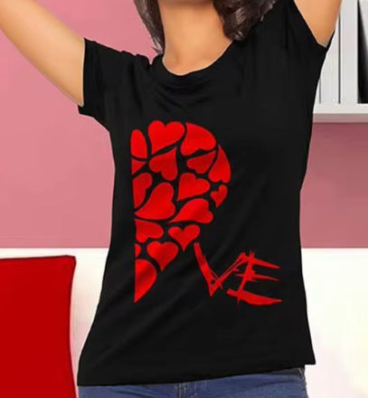 24,45 USD - T-shirt unisexe à manches courtes et coupe ample avec imprimé