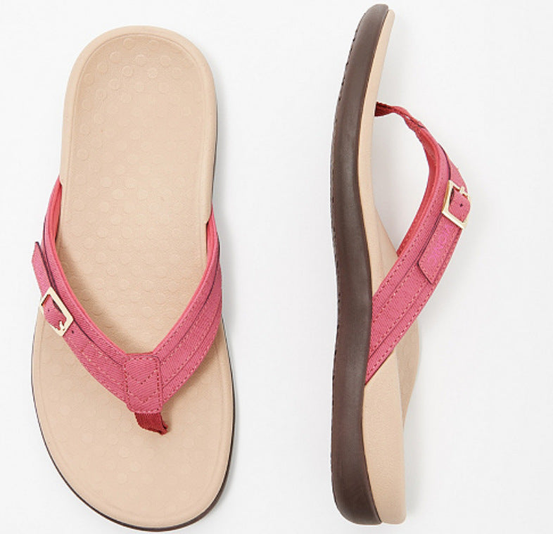 Women's casual indoor slippers with flat PU and metal sole