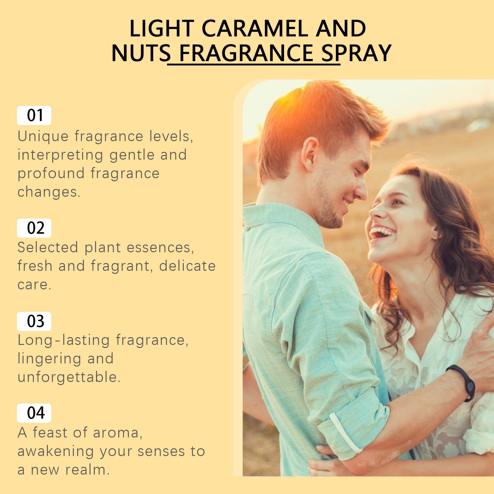 16.88 USD - Roxelis Light Caramel Scented Body Mist - Long-lasting Fresh Body Fragrance