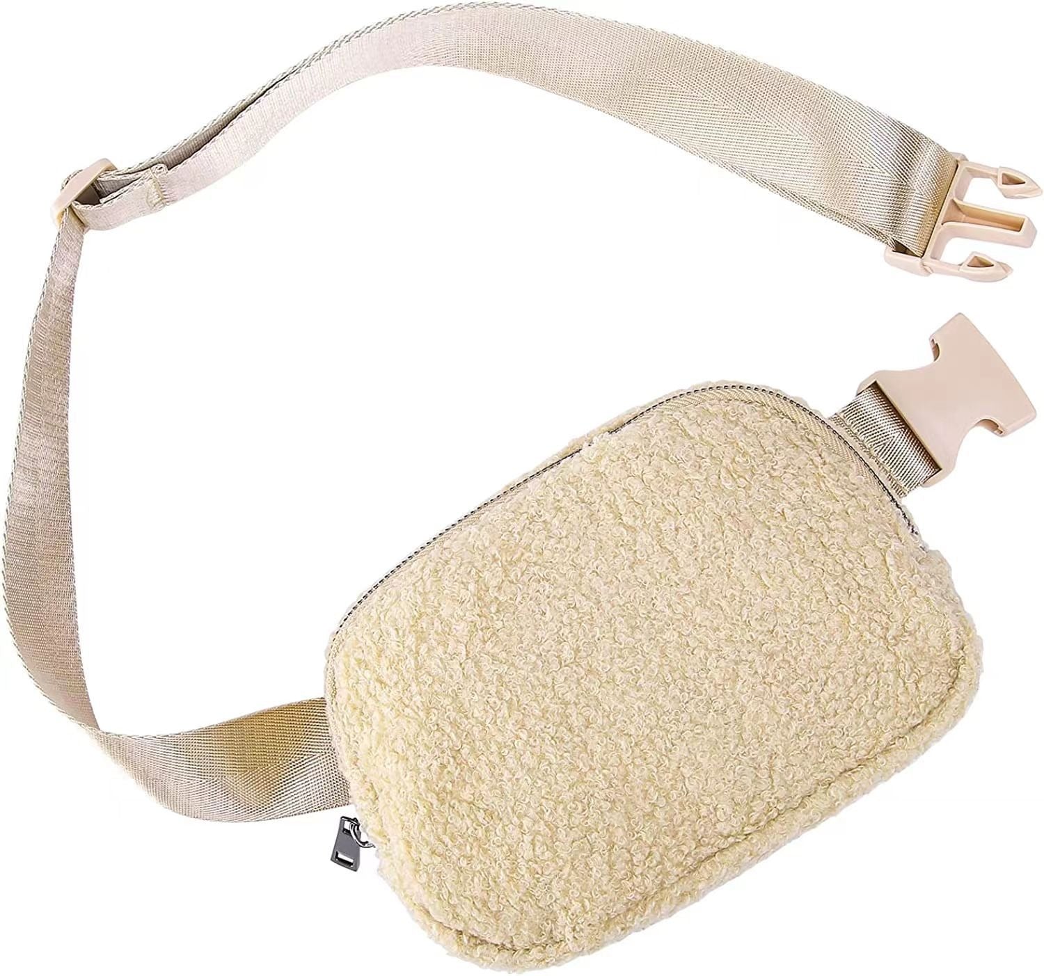 Bolso de peluche elegante para mujer, riñonera deportiva, bolso mensajero, bolsa de deporte exterior para mujeres.