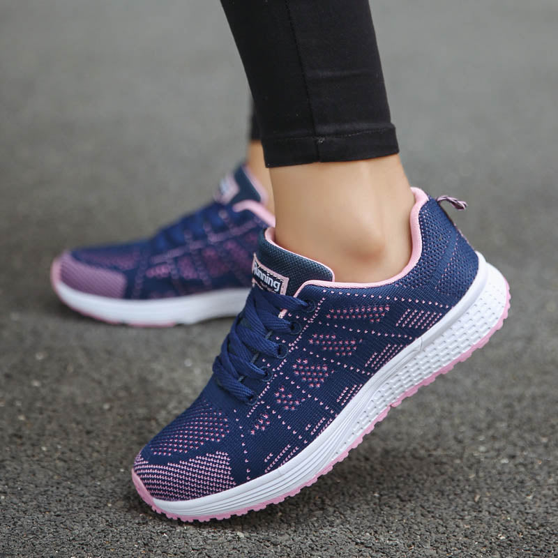 Women's white platform sneakers, casual trainers for women, size in description