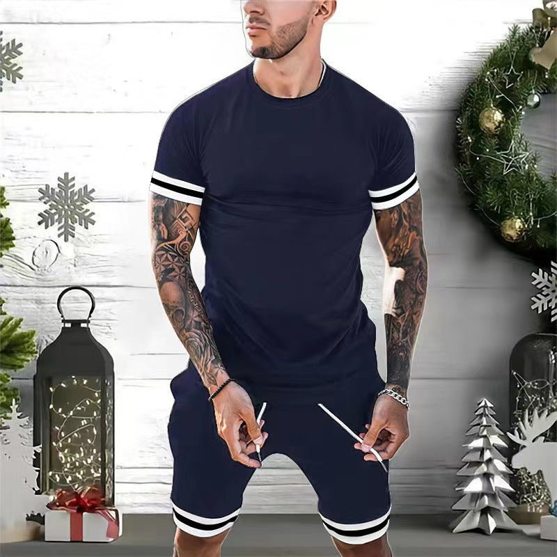 Ensemble deux pièces sport et loisirs : short à manches courtes