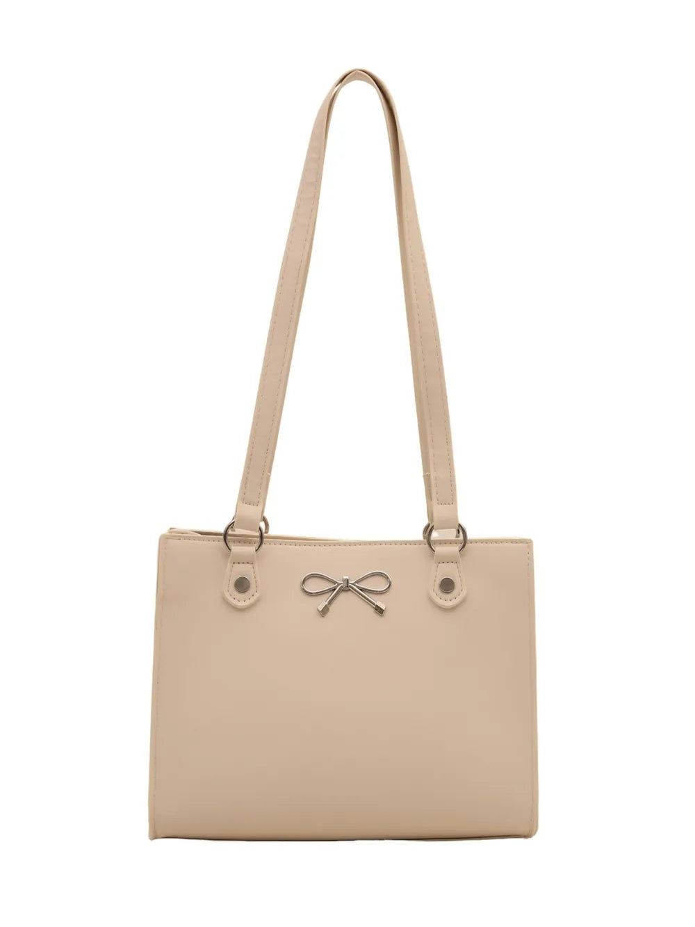 PU leather bag with bow