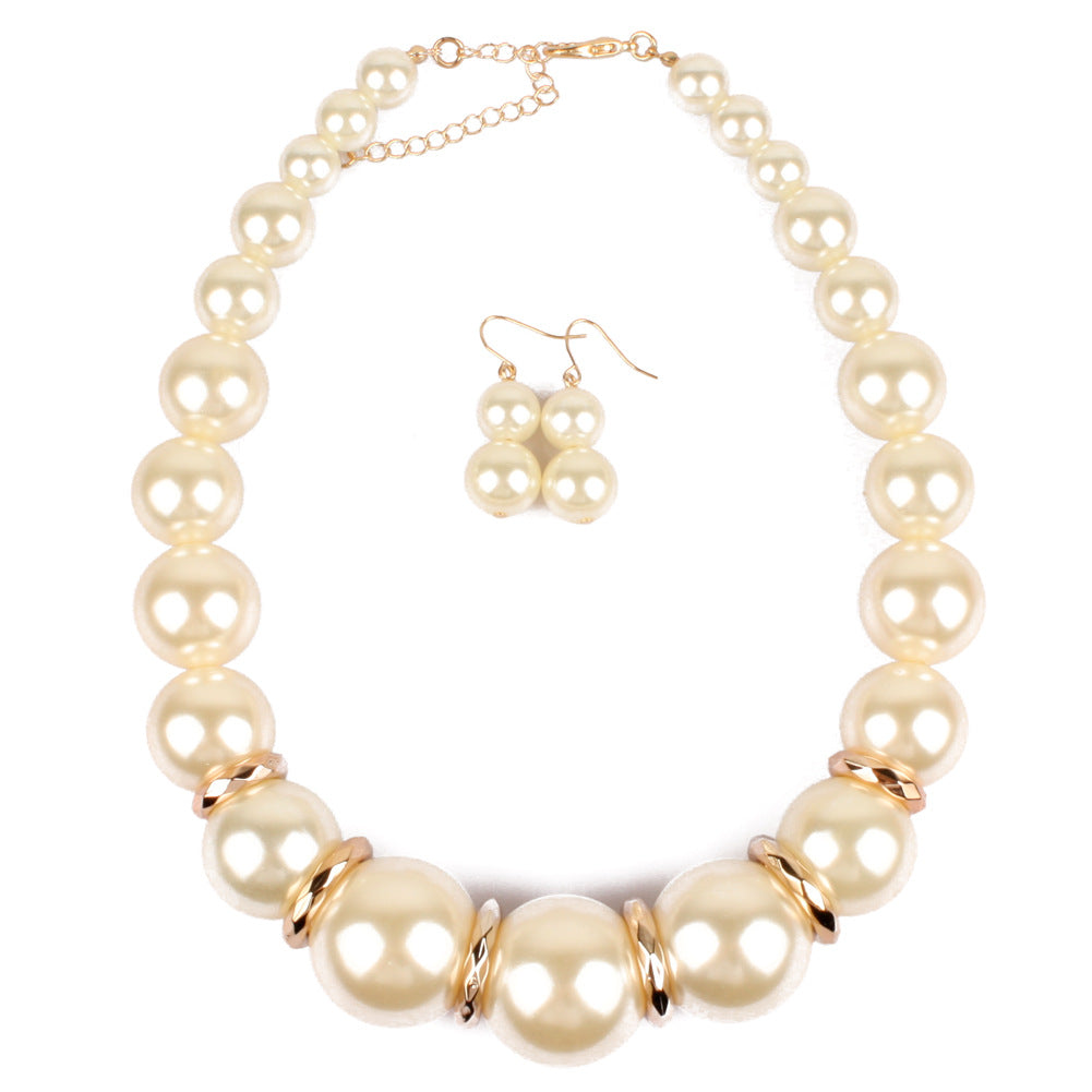 18,63 USD - Collier court à grosses perles, collier tendance personnalisé porté par les mannequins sur les podiums. Collier exagéré