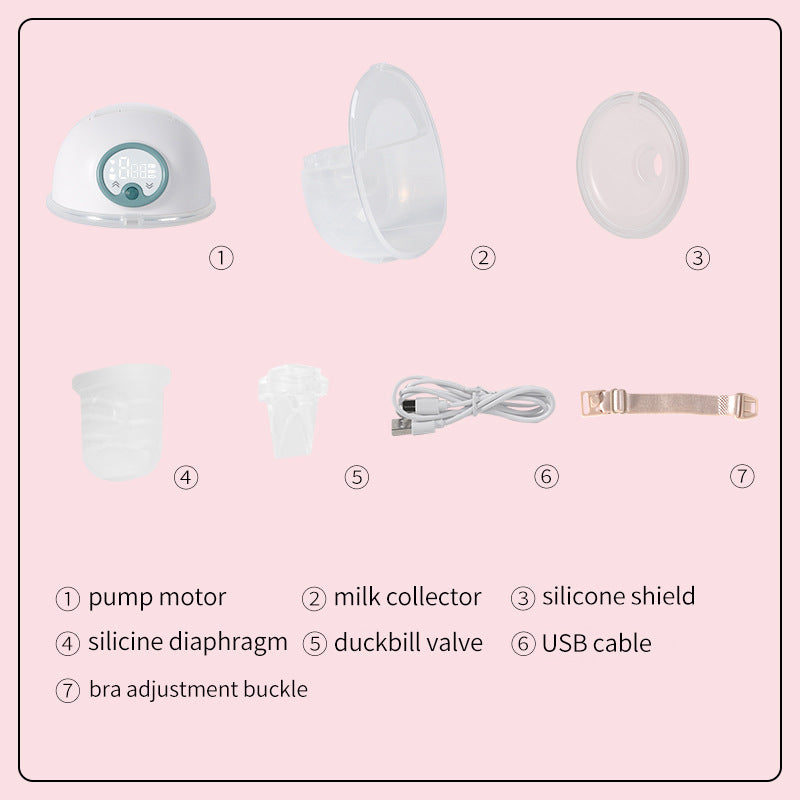 New All‑in‑One Hands‑Free Wearable Electric Breast Pump, Portable Silent Invisible Breast Milk Extractor with Strong Suction