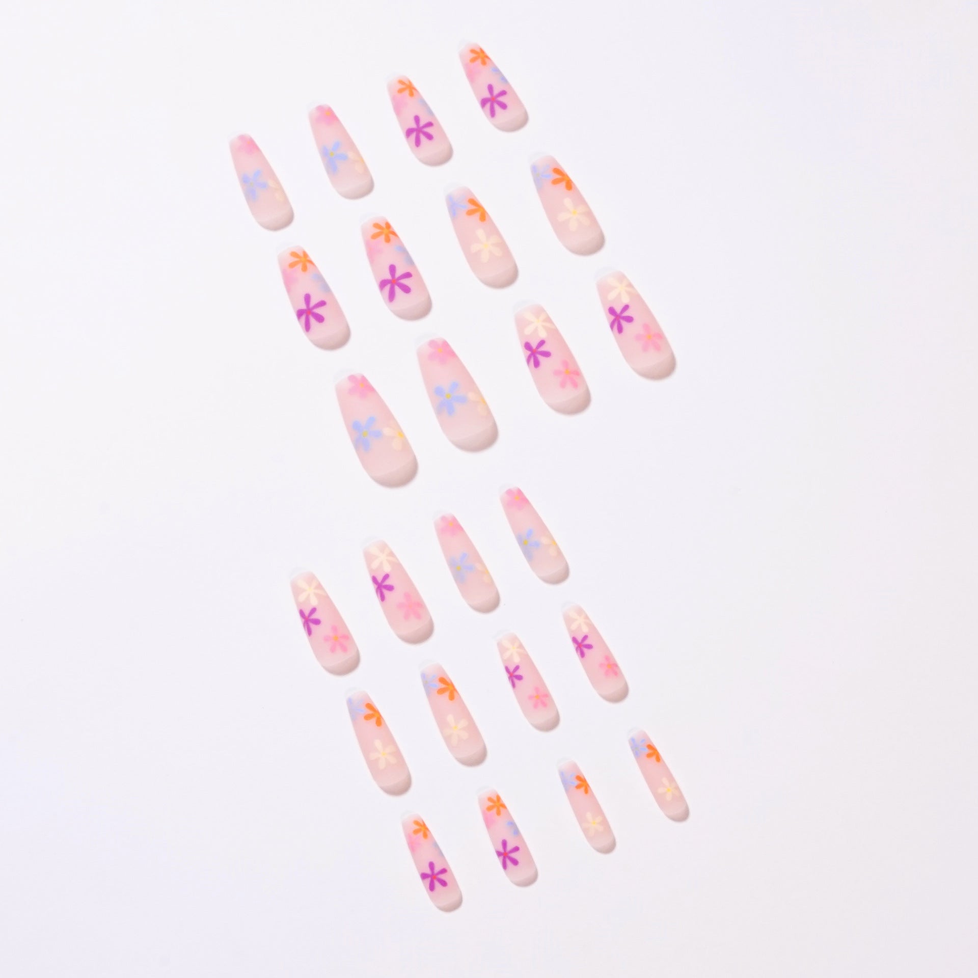 Pastoral Rainbow Sunflower Series Finished Nail Enhancements Removable Nail Enhancement Patch Nail Patch