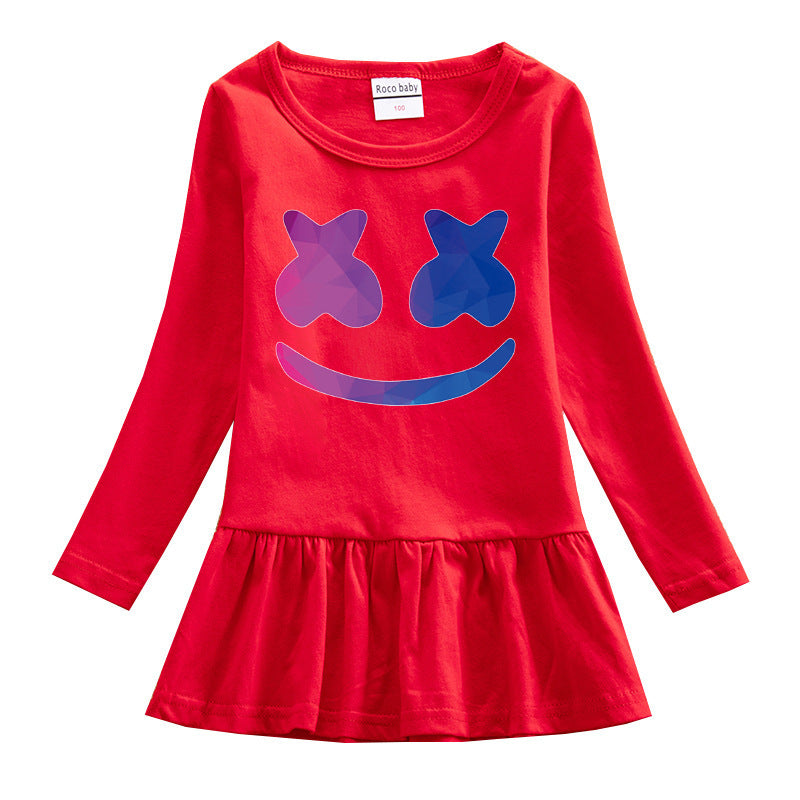 Pure cotton girl DJ cotton candy cartoon dress