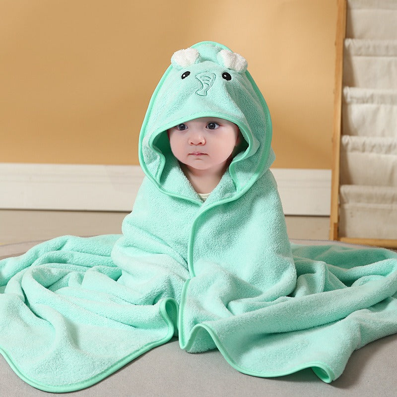 13,97 USD serviette de bain à capuche pour bébé, motif éléphant et animal de dessin animé, en gros.