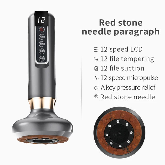 Electric Cupping Gua Sha Anti-Cellulite Massager, Beauty and Wellness Care, Slimming Massage with Infrared Heat