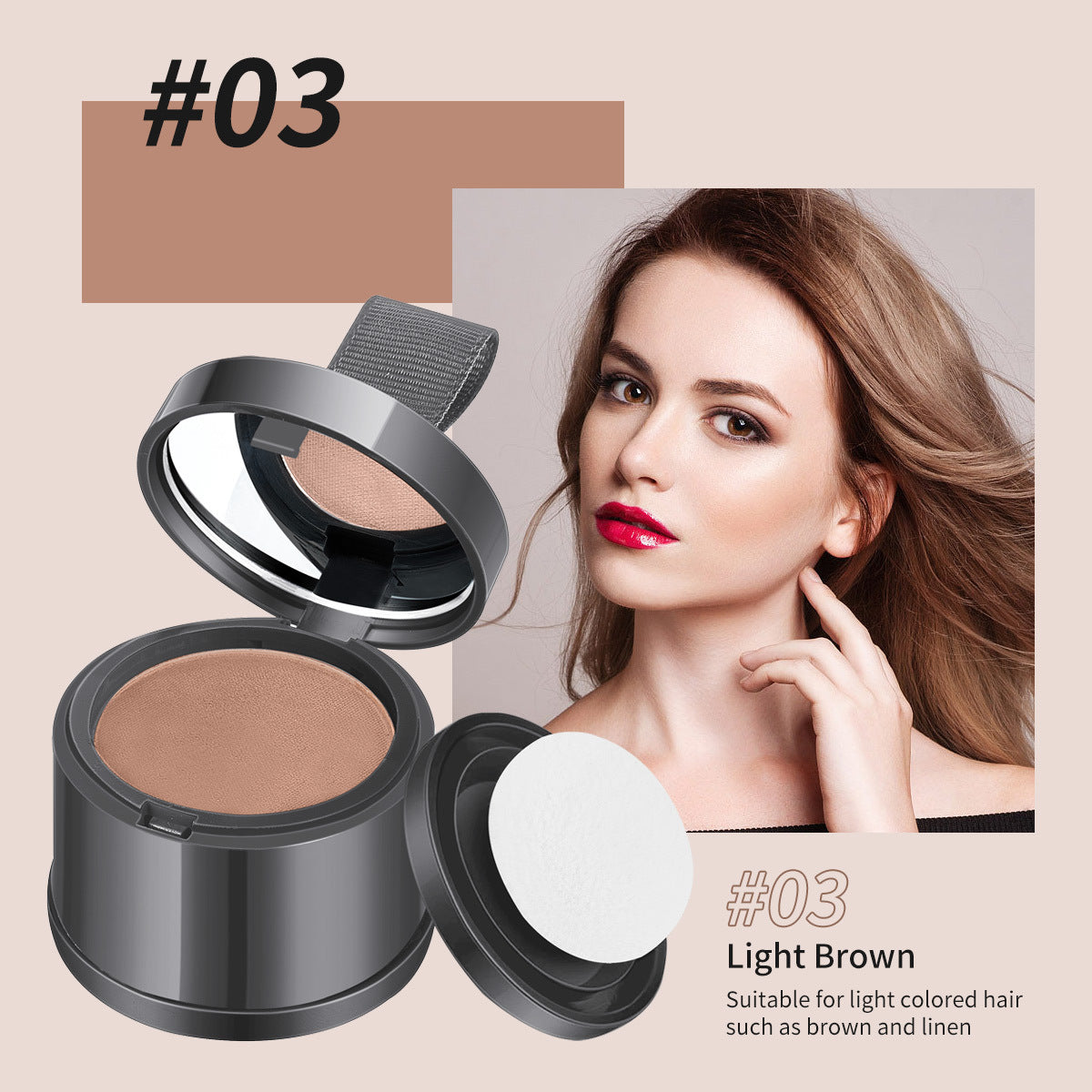 $17.47 - Hairline contour powder, shadow filler, forehead hair replacement, water and sweat resistant product.