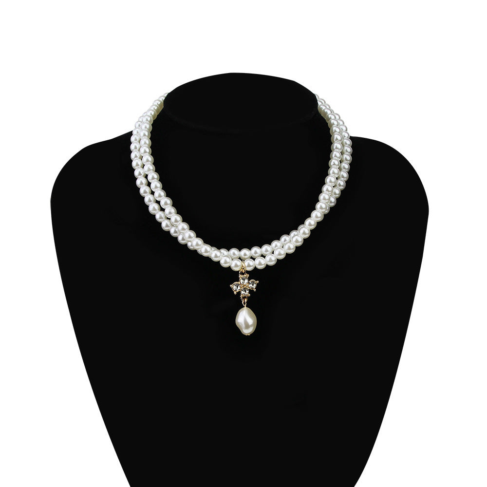 14.35 USD - Women's Necklace, Costume Jewelry, Statement Pearl Necklace, Women's Jewelry, New Necklace, European and American Clavicle Chain, Niche