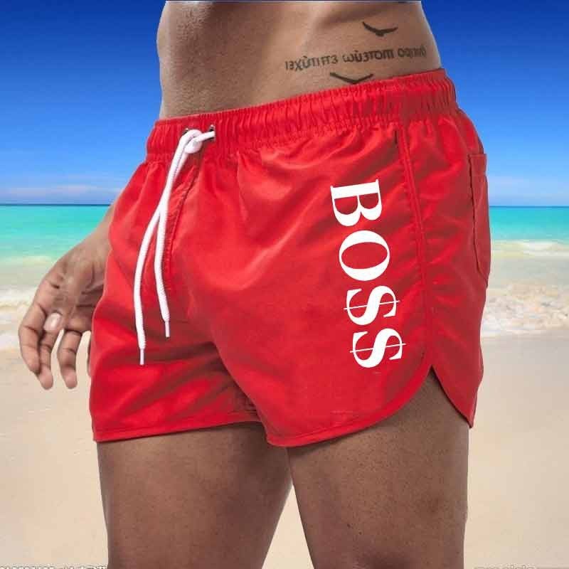 European and American men's fashionable beach shorts, polyester multi-color sports men's three-way shorts, men's beach pants