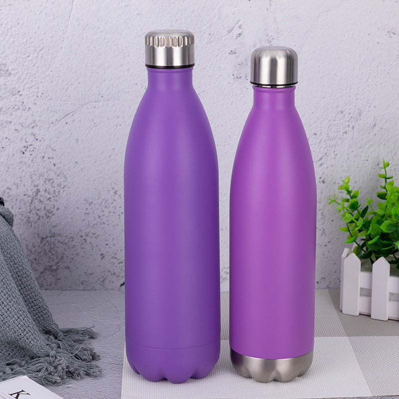 750 ml Coca-style bottle with removable bottom, outdoor sports water bottle, multifunctional stainless steel thermos.