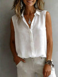 19.21 USD Chemise sans manches unie pour femme