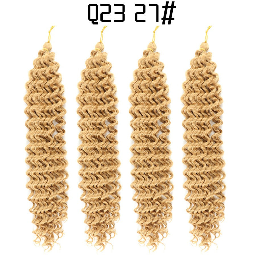 Perruque au crochet de style africain, cheveux texturés « Deep Wave » (ondulations profondes) et boucles façon latine, volumineuse