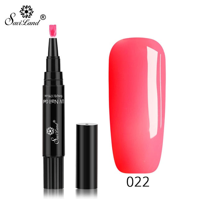 15.12 USD - Saviland 3-in-1 New Gel Nail Polish Pen: Glitter, Easy Application, 60 Colors, UV Hybrid Gel Polish, Easy to Use.