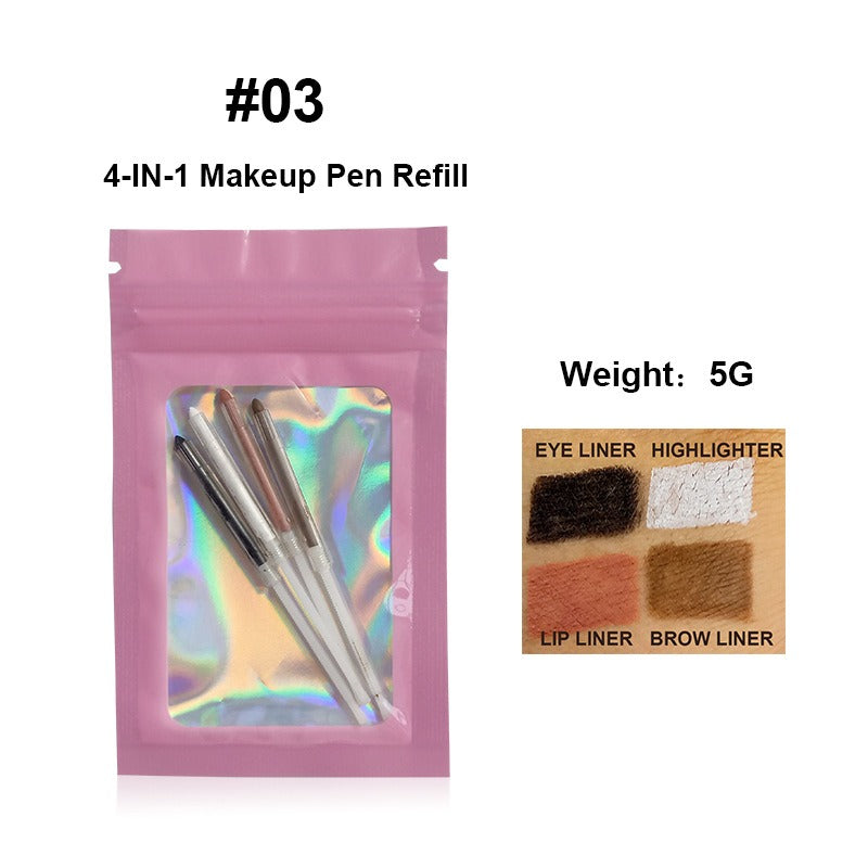 $8.14/11.98 - 4-in-1 Waterproof Eyebrow Pencil, for defining and shaping brows. Long-lasting, eyeliner and brow highlighter. Cosmetic makeup tool.