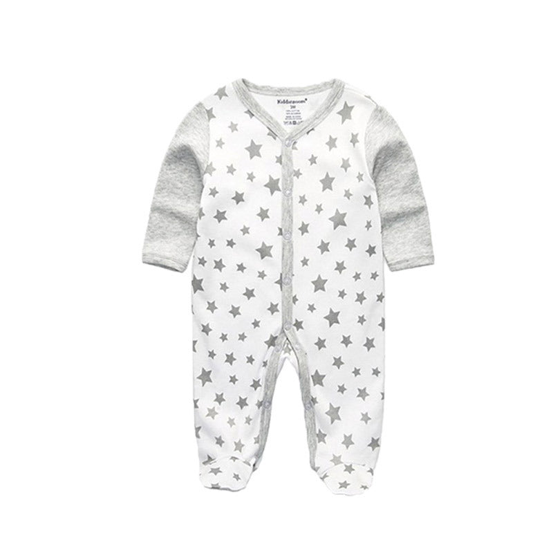 15.13 USD Combinaison bébé en pur coton à double boutonnage pour nouveau-né, vêtements pour enfants à porte fermée