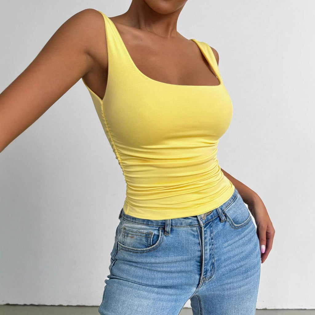 $17.36 - sleeveless square-neck crop tank top