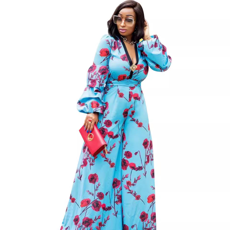 Combinaison-pantalon longue élégante pour femme – Style mode africaine