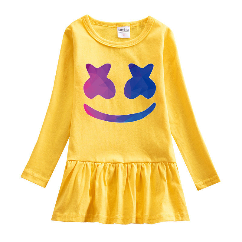 Pure cotton girl DJ cotton candy cartoon dress