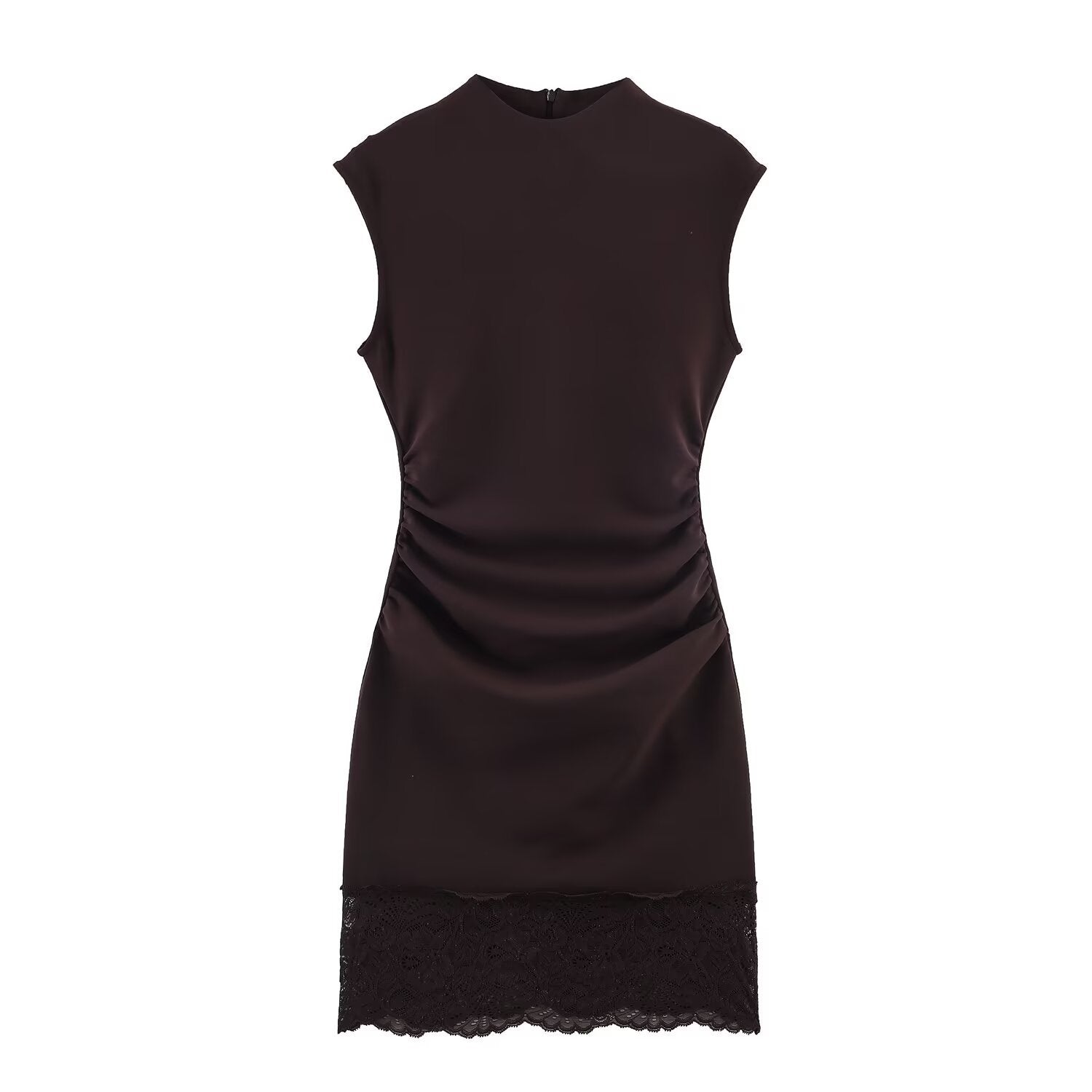 classic short dress in stretch lace