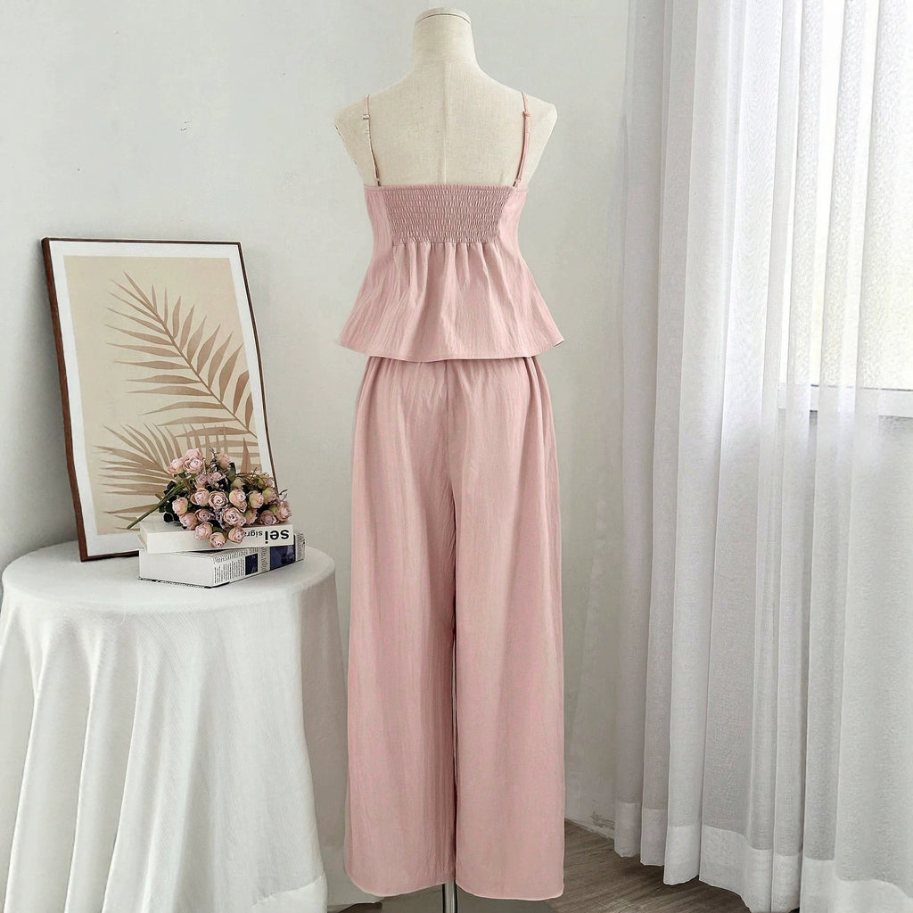 ensemble pantalon long sans manches