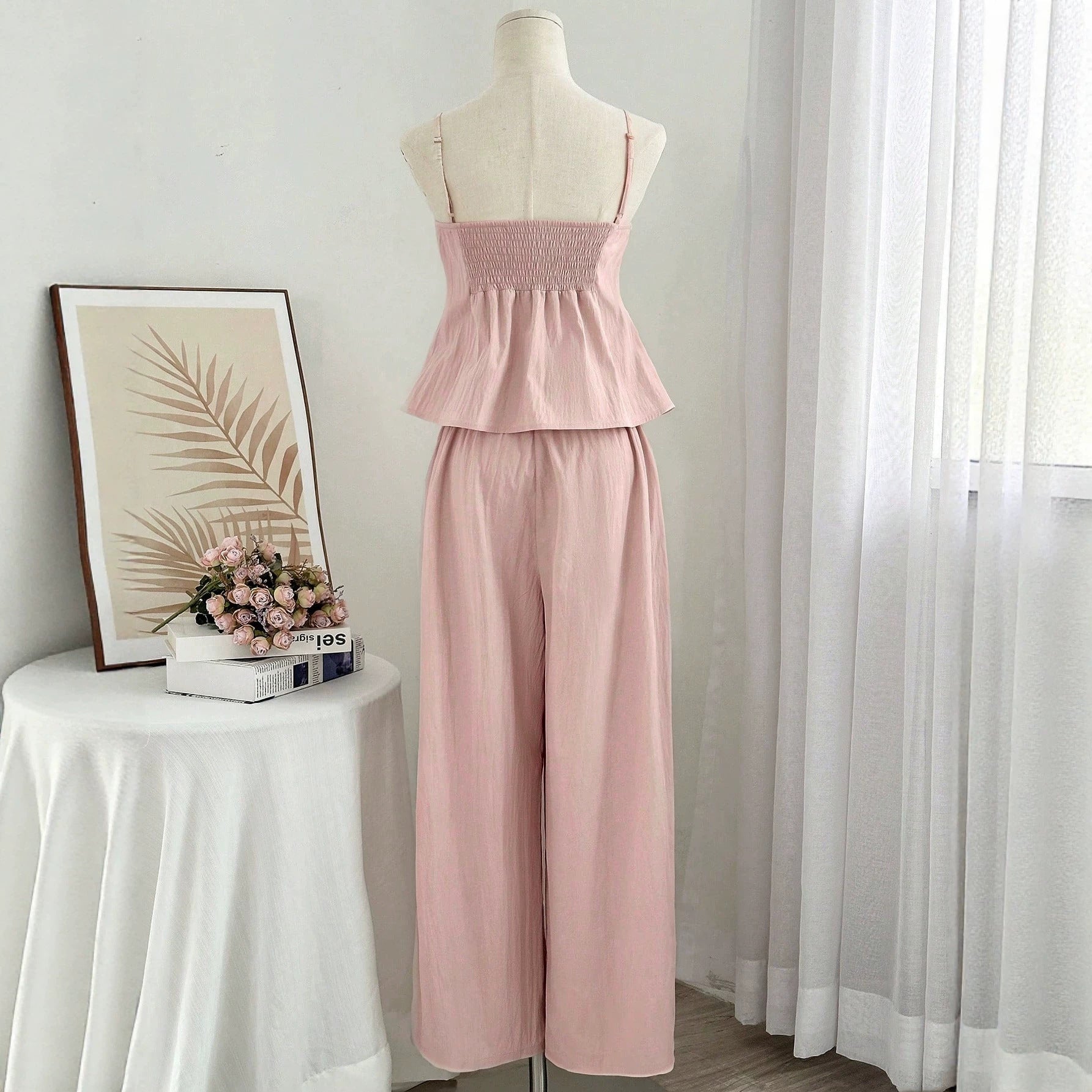 ensemble pantalon long sans manches