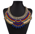 23.29 USD - Vintage Bohemian Retro Necklace, Fake Collar, Woven Bead Necklace, Egyptian Choker Necklace for Women, Jewelry