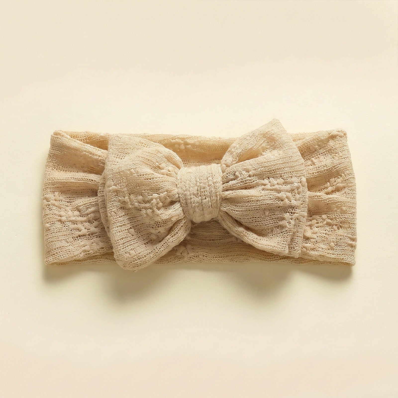 11.64 USD Accessoires pour cheveux d'enfants, bandeau à nœud double couche en dentelle et maille pour bébé